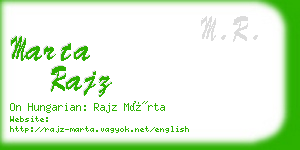 marta rajz business card